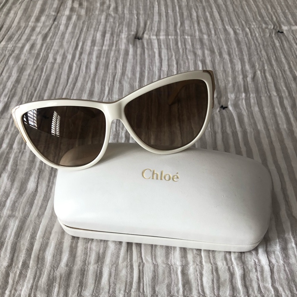 Chloe Cream Colored Sunglasses